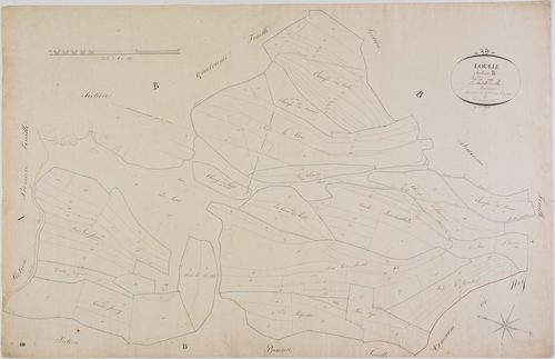 Loulle, section B, le Nord, feuille 3.