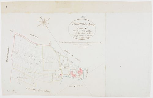 Louvatange, section C, la Vie de Gendrey, feuille 1.géomètre : Rosset