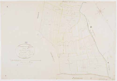 Louvatange, section C, la Vie de Gendrey, feuille 2.géomètre : Rosset