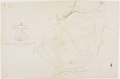 Louvatange, section B, le Village, feuille 3.géomètre : Rosset