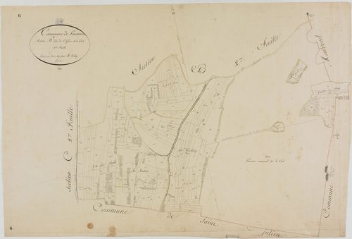 Louvenne, section B, l'Eglise et le Crêt, feuille 3.géomètre : Tabey