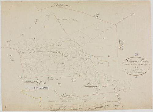 Louvenne, section A, Brye et la Biolée, feuille 1.géomètre : Sauldubois