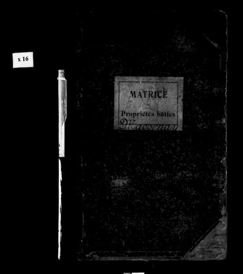 Matrice des propriétés bâties.