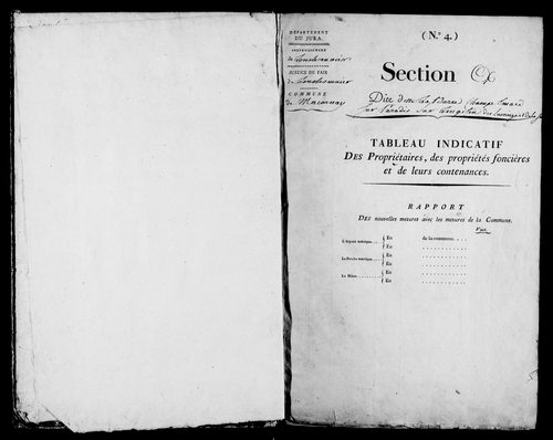 Etat de sections.