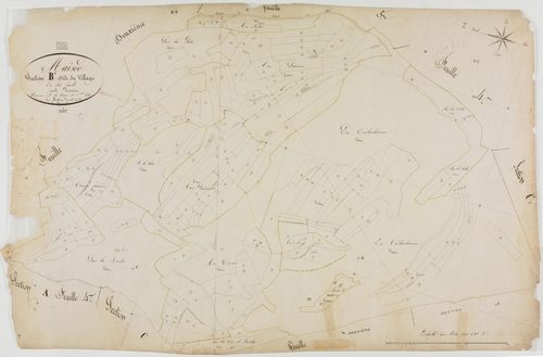 Maisod, section B, le Village, feuille 3.géomètre : Mathieu