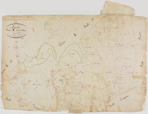 Maisod, section B, le Village, feuille 2.géomètre : Mathieu