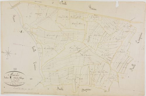 Maisod, section B, le Village, feuille 1.géomètre : Mathieu