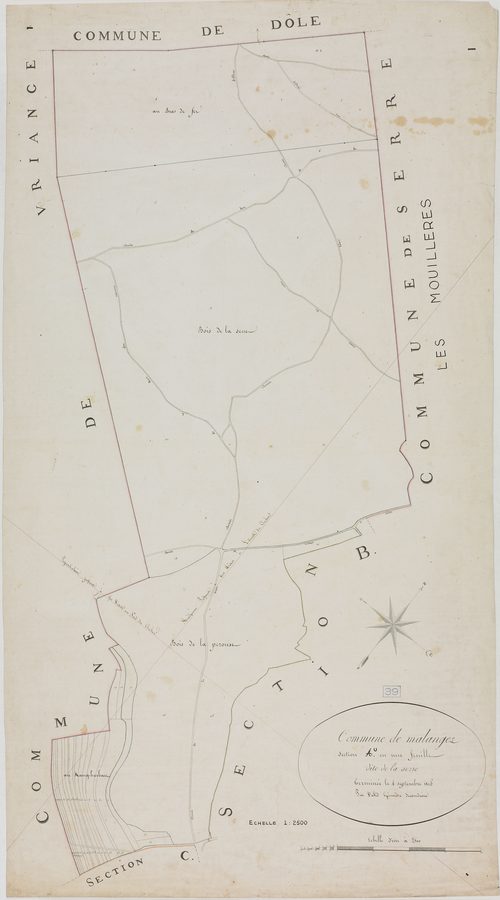 Malange, section A, la Serre, feuille unique.géomètre : David