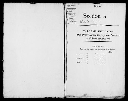 Etat de sections.