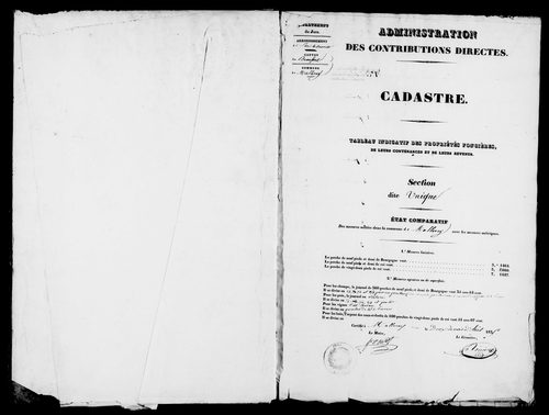 Etat de sections.