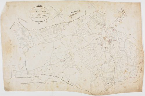 Mantry, section A, le Village, feuille unique.géomètre : Laplace