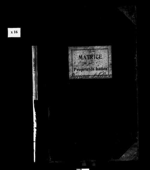 Matrice des propriétés bâties.