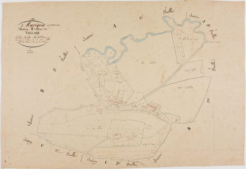 Marigna-sur-Valouse, section B, le Village, feuille 2.géomètre : Jannin