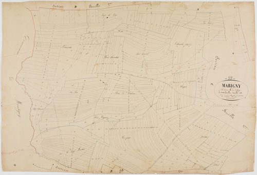 Marigny, section C, le Village, feuille 1.géomètre : Marlette