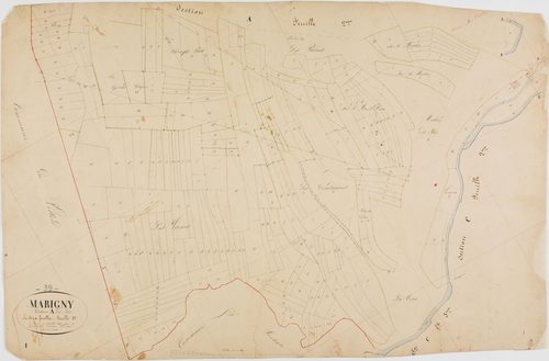 Marigny, section A, le Lac, feuille 1.géomètre : Marlette