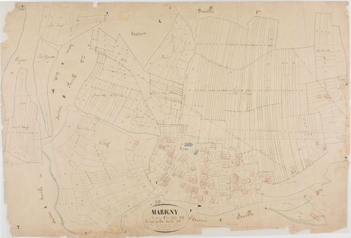 Marigny, section C, le Village, feuille 2.géomètre : Marlette