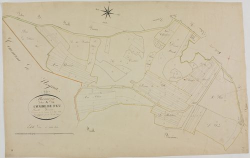 Marnézia, section A, la Combe de Feu, feuille 1.géomètre : Guyard