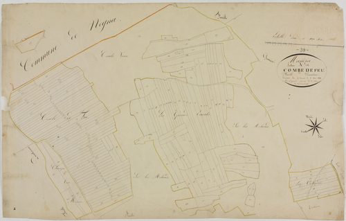Marnézia, section A, la Combe de Feu, feuille 2.géomètre : Guyard