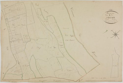 Marnézia, section B, le Village, feuille 4.géomètre : Parent