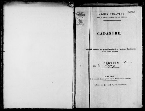 Etat de sections.