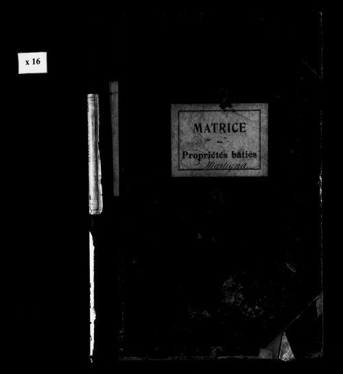 Matrice des propriétés bâties.