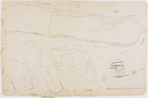 Martigna, section B, le Village, feuille 2.géomètre : Bénier Sre