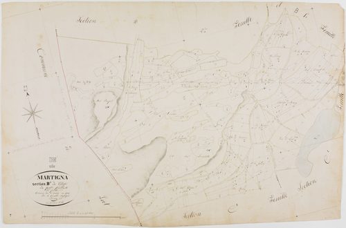 Martigna, section B, le Village, feuille 3.géomètre : Bénier Sre