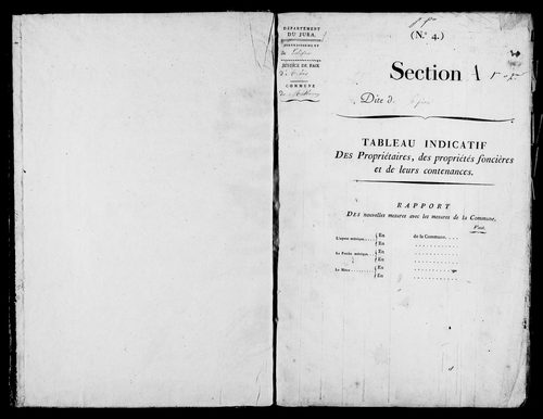 Etat de sections.