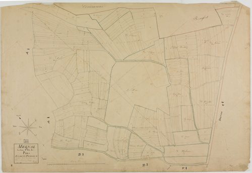 Maynal, section A, les Pies, feuille 2.géomètre : Grenier