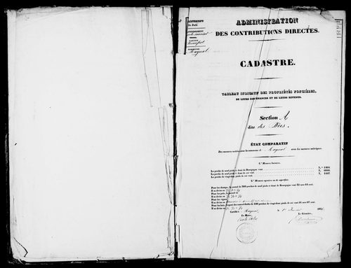 Etat de sections.