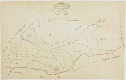 Menétru-le-Vignoble, section C, le Village, feuille 1.géomètre : Jannin