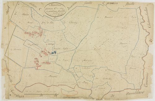 Menétru-le-Vignoble, section C, le Village, feuille 3.géomètre : Jannin