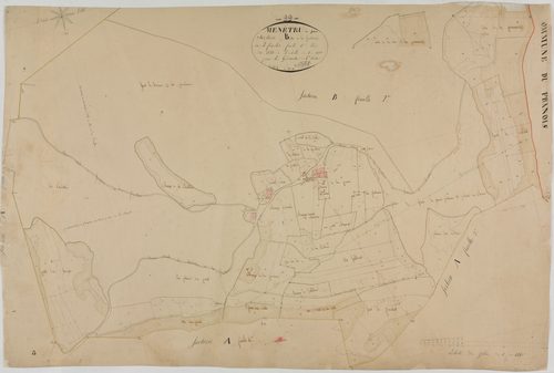 Menétrux-en-Joux, section B, la Fruitière, feuille 1.géomètre : Billet