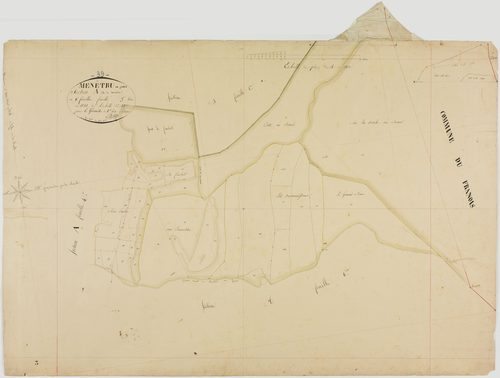 Menétrux-en-Joux, section A, Ménétru, feuille 3.géomètre : Billet