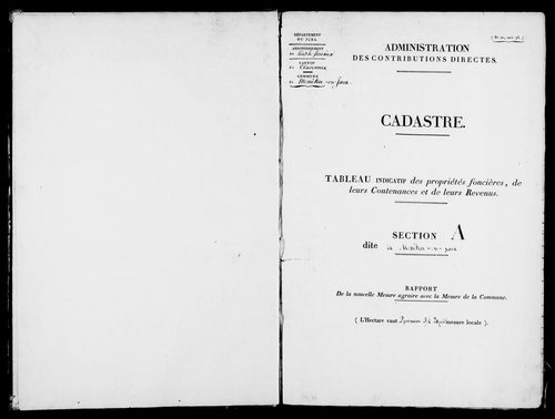Etat de sections.