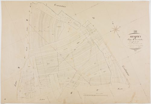Menotey, section C, la Fin, feuille 1.géomètre : Singey