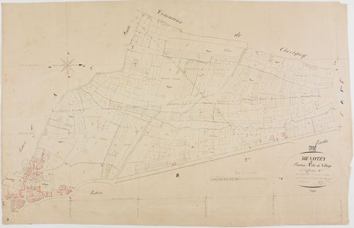 Menotey, section A, le Village, feuille 2.géomètre : Singey
