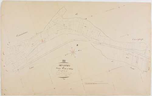 Menotey, section A, le Village, feuille 1géomètre : Singey