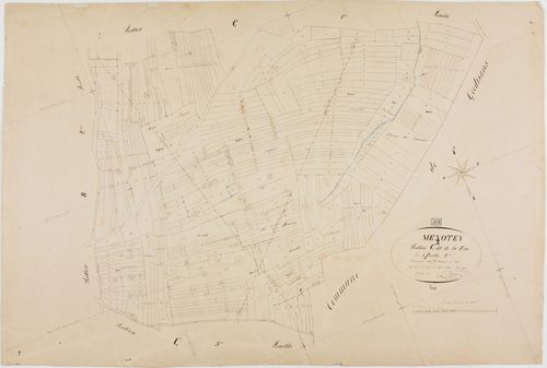 Menotey, section C, la Fin, feuille 2.géomètre : Singey