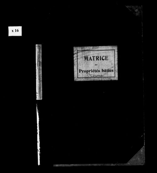 Matrice des propriétés bâties.