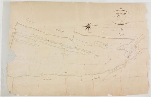 Mesnois, section E, Buron, feuille 4.géomètre : Paget