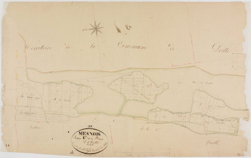 Mesnois, section E, Buron, feuille 2.géomètre : Paget