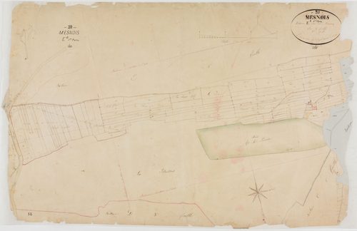 Mesnois, section E, Buron, feuille 6.géomètre : Paget