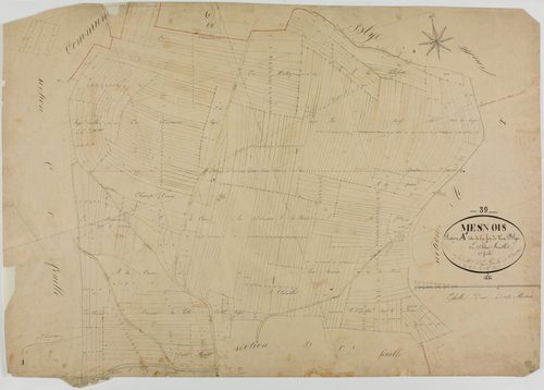 Mesnois, section A, la Fin de Vers Blye, feuille 2.géomètre : Paget