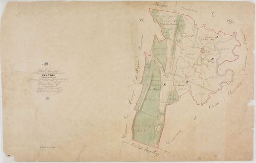 Mesnois, tableau d'assemblage.géomètre : Bénier