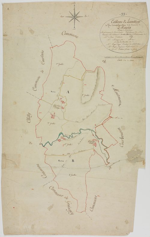 Messia-sur-Sorne, tableau d'assemblage.géomètre : Outhier