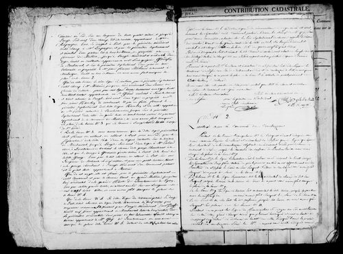 Etat de sections, matrice foncière et procès-verbal de délimitation du territoire.