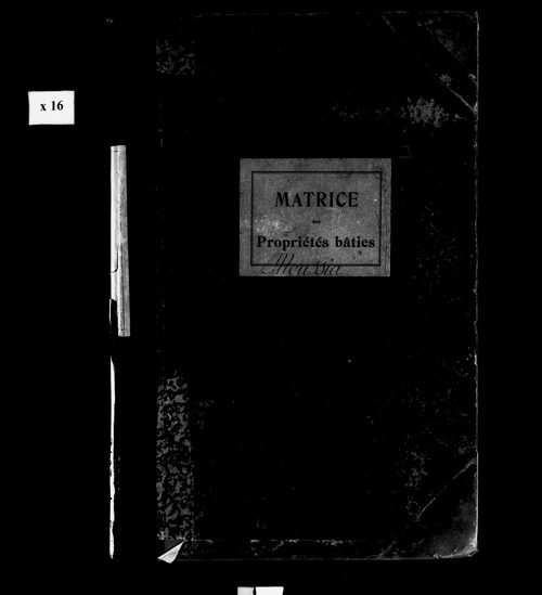 Matrice des propriétés bâties.