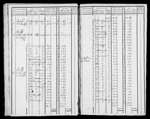 Etat de sections et matrice foncière.