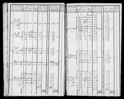 Etat de sections et matrice foncière.